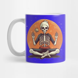 Skelton doing yoga Mug